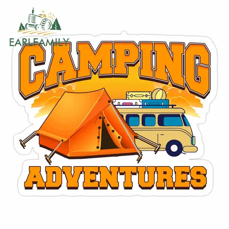 Yellow Laptop Accessories - EARLFAMILY Camping Adventures Car Stickers Motor