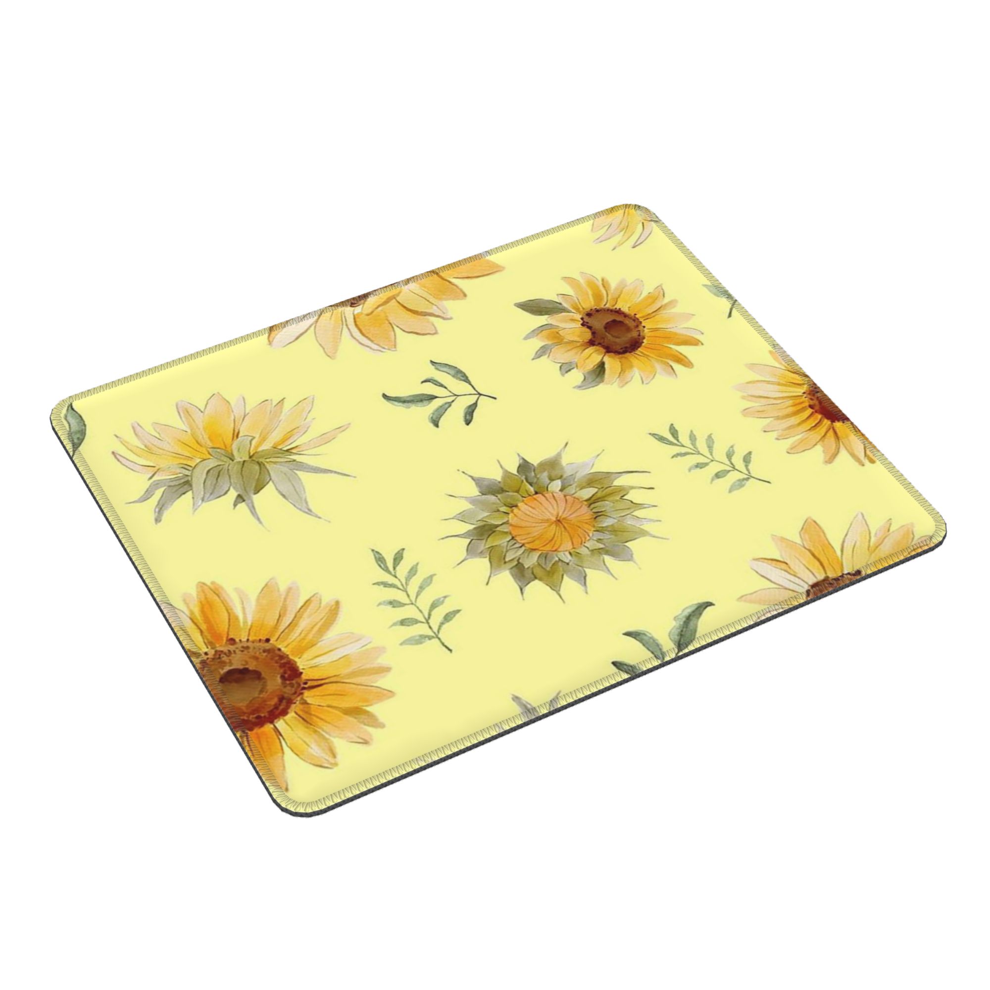 Yellow Laptop Accessories - Sunflower Vibrant Yellow Floral Mouse Pad