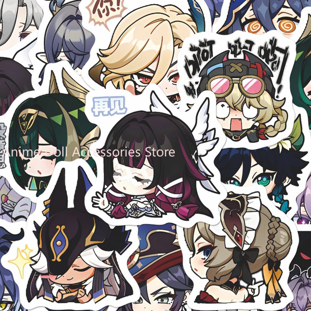 Laptop Accessory - 64PCS Genshin Impact Moon Maiden Anime