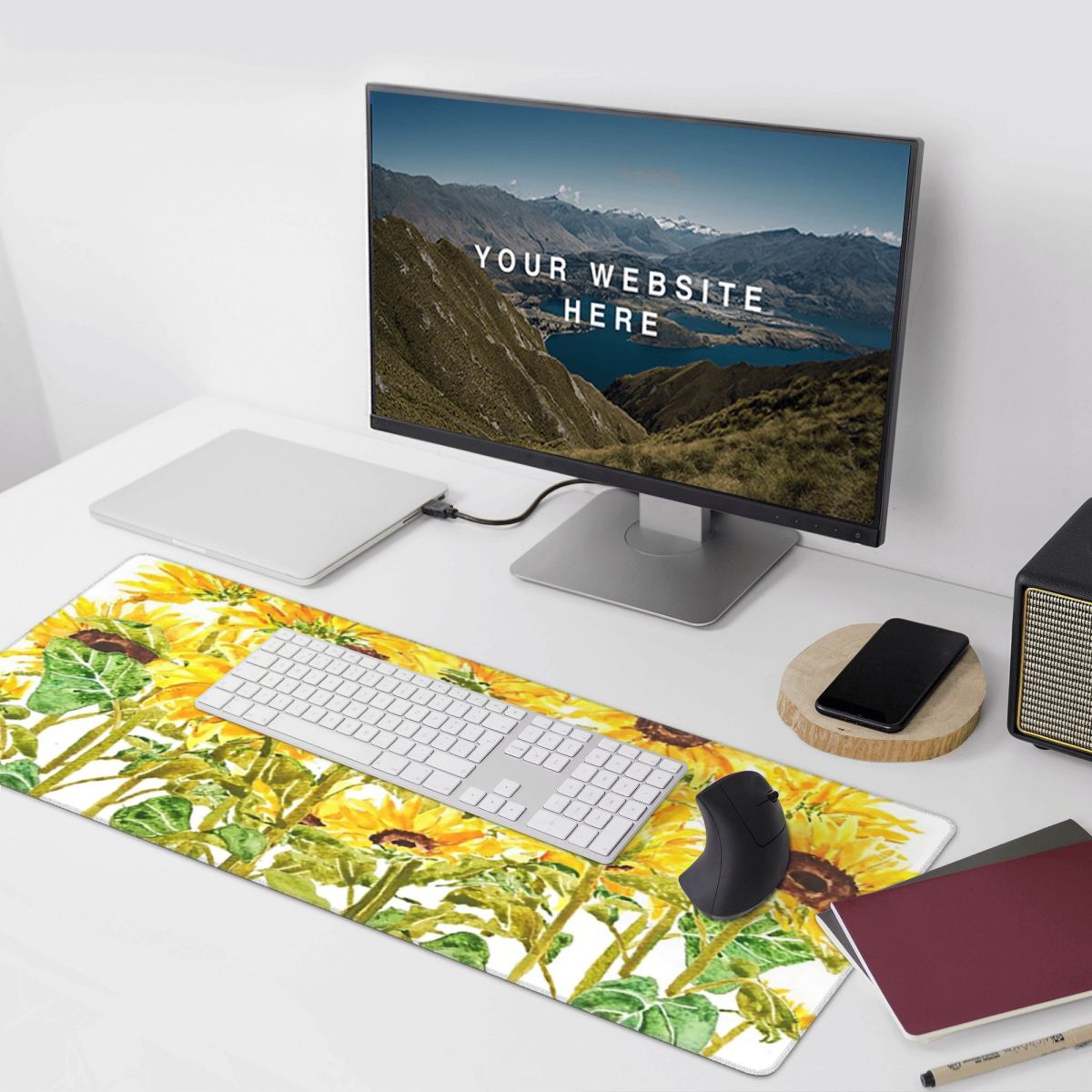 Sunflower Vibrant Yellow Flora - Yellow Laptop Accessories ulasan dan harga