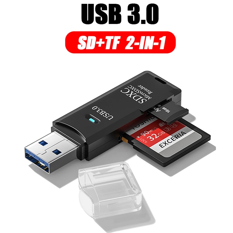 2 In 1 USB 3.0 Card Reader Por - Laptop Accessories Gadgets ulasan dan harga