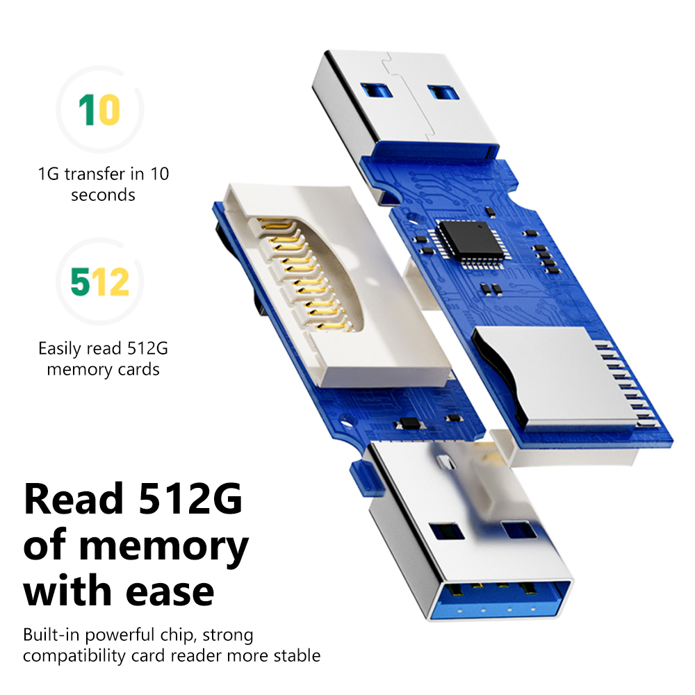 2 In 1 USB 3.0 Card Reader Por - Laptop Accessories Gadgets ulasan dan harga
