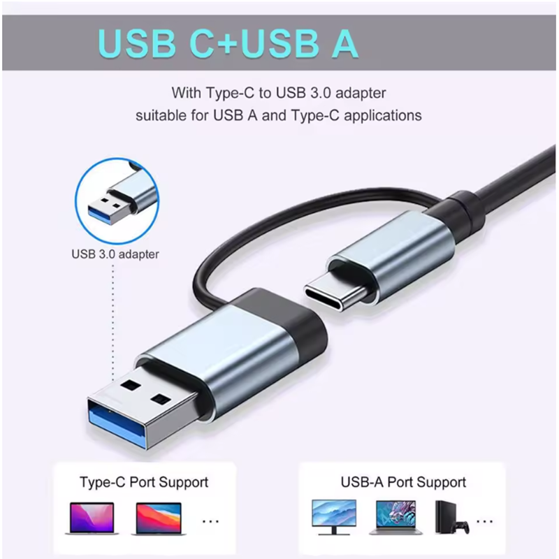 5/7/8 Ports USB A C Hub Concen - Laptop Accessories Gadgets ulasan dan harga
