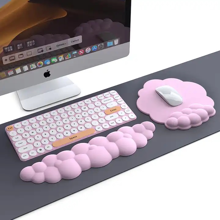 Waterproof PU Leather Mouse Pa - Wrist Rest Gel ulasan dan harga