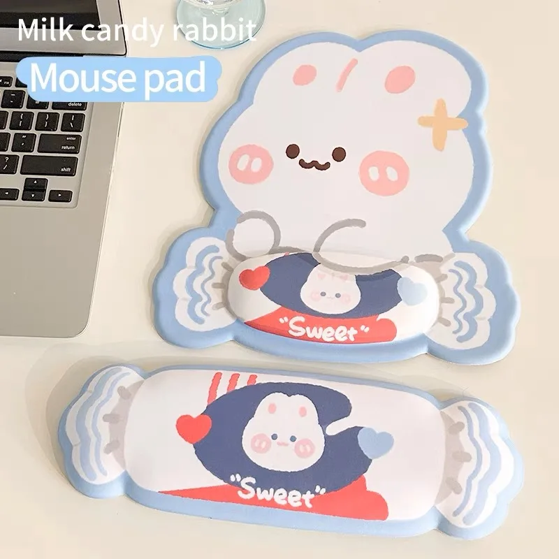 Kawaii Rabbit Mouse Pad Keyboa - Wrist Rest Gel ulasan dan harga