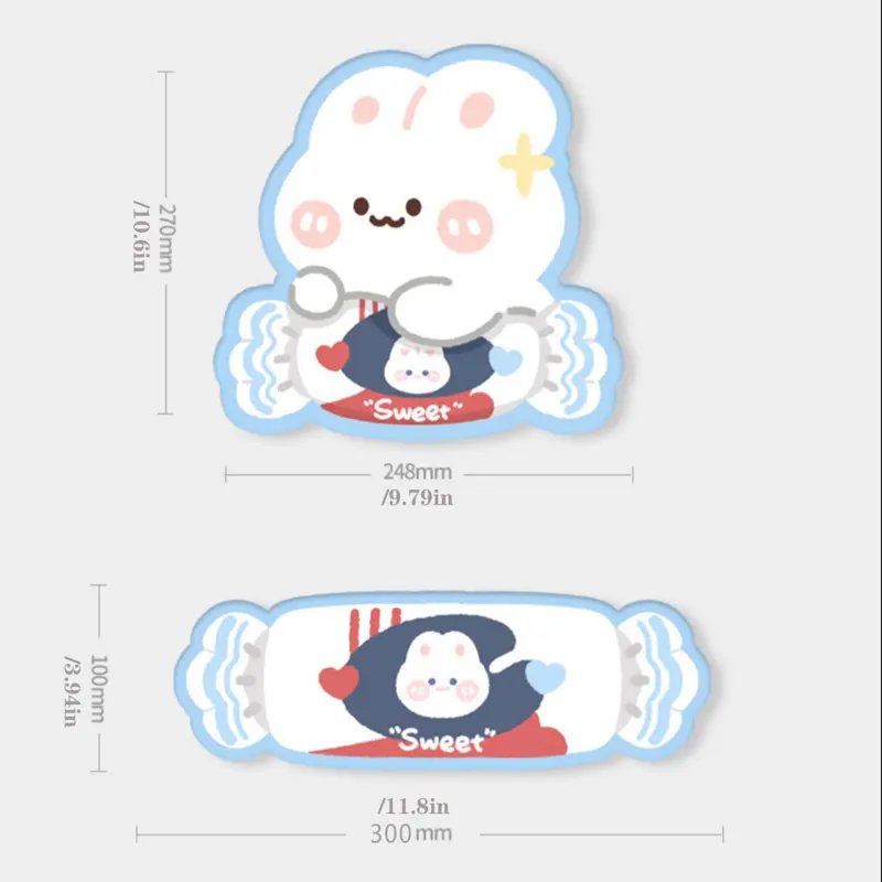 Kawaii Rabbit Mouse Pad Keyboa - Wrist Rest Gel ulasan dan harga