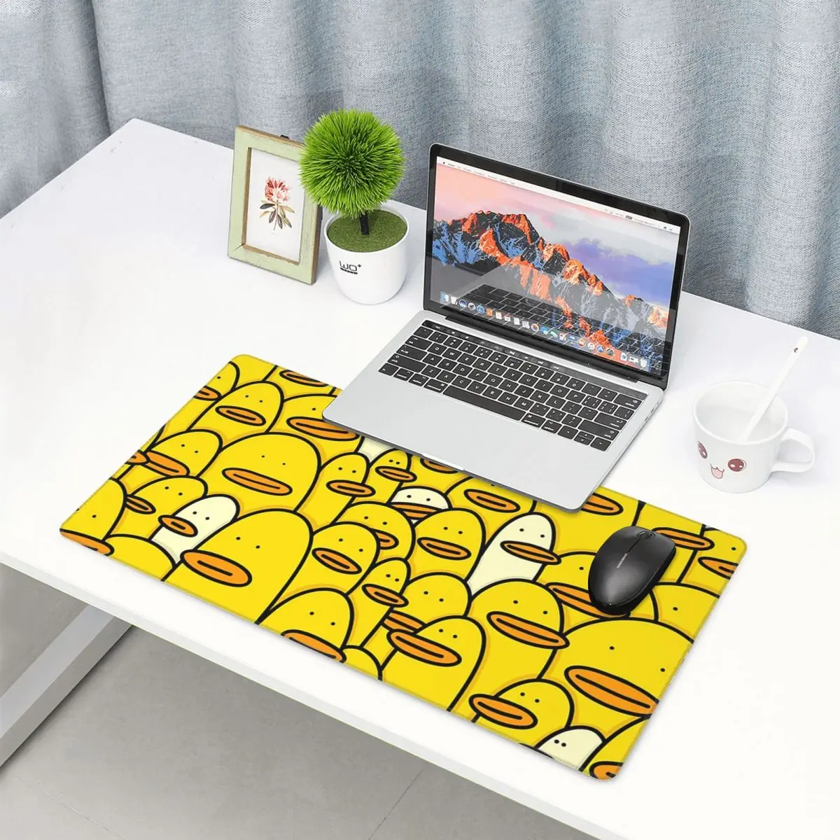 Large Mouse Pad Cartoon Yellow - Yellow Laptop Accessories ulasan dan harga