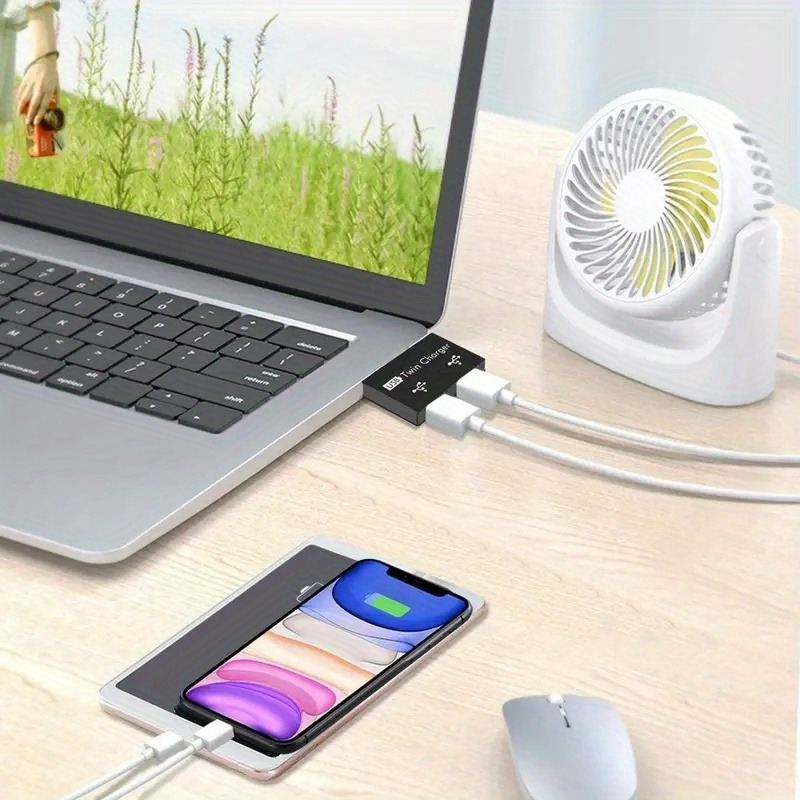 USB2.0 Splitter 1 Male To 2 Po - Laptop Accessories Gadgets ulasan dan harga