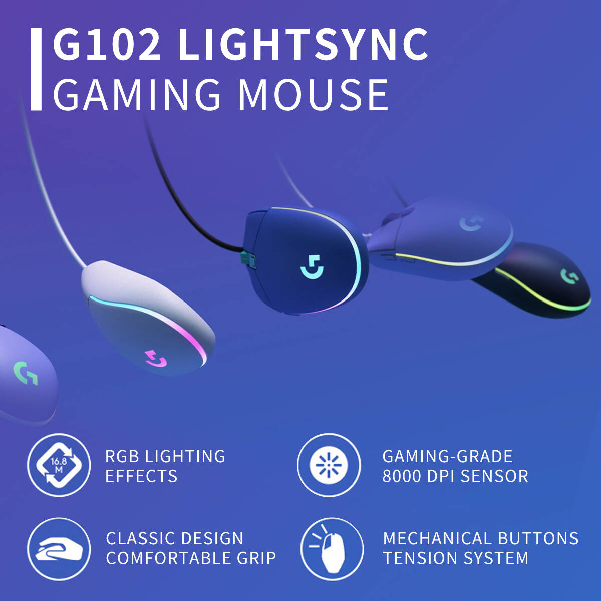 Logitech G102 Wired Gaming Mou - Logitech Mouse G203 ulasan dan harga