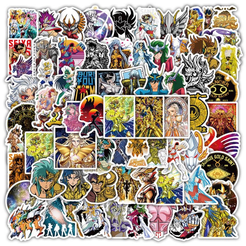 101Pcs Saint Seiya Anime Stick - Laptop Accessory ulasan dan harga