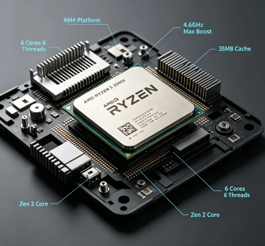 AMD Ryzen 5 3500X AM4 Desktop  - Amd Cpu Ryzen 5 ulasan dan harga