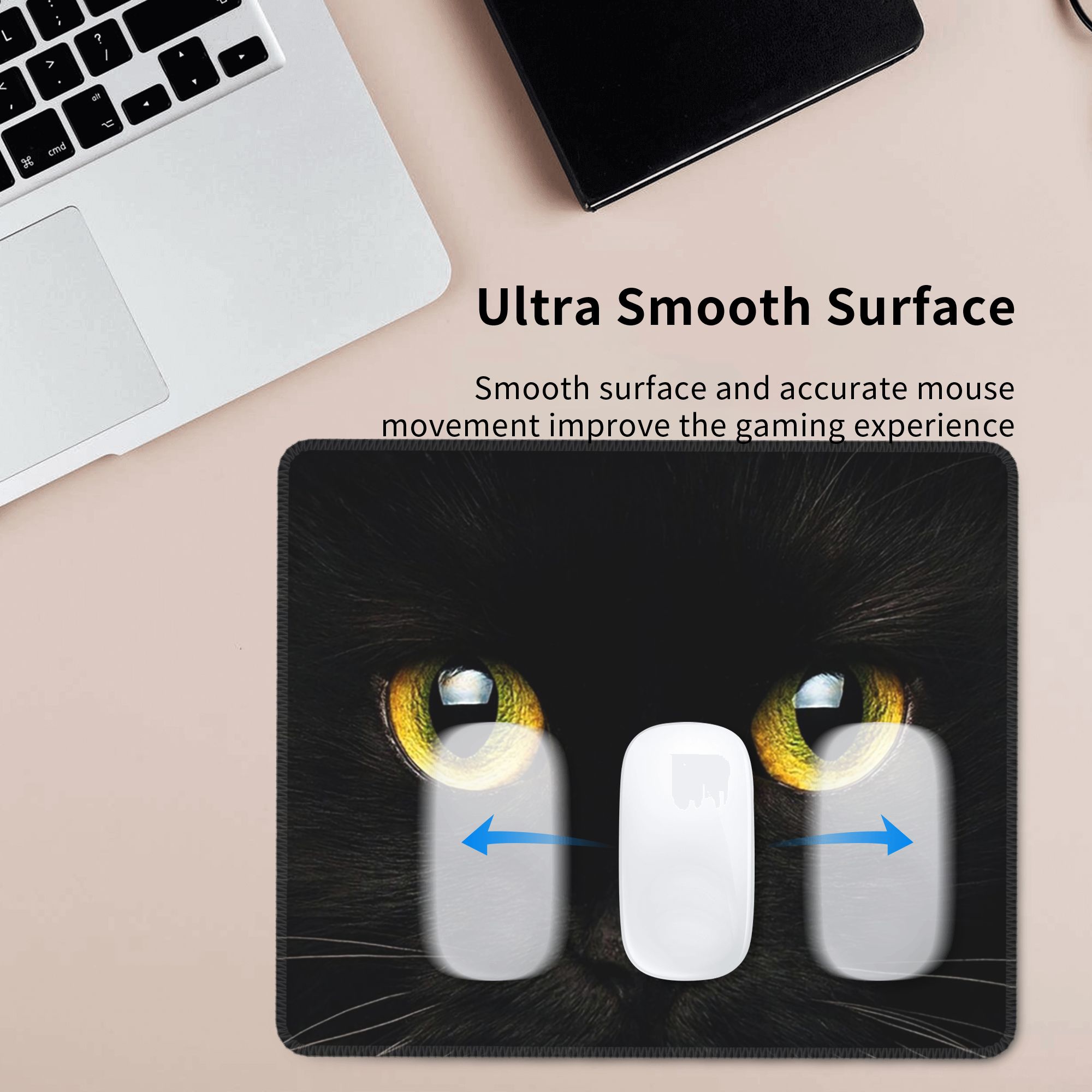 Black Cat Face And Yellow Eyes - Yellow Laptop Accessories ulasan dan harga