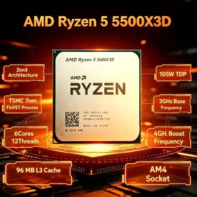 AMD Ryzen 5 5500X3D R5 5500X3D - Amd Cpu Ryzen 5 ulasan dan harga