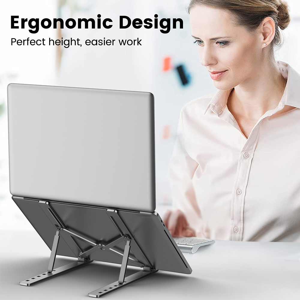 Adjustable Laptop Holder Alumi - Laptop Accessories Gadgets ulasan dan harga
