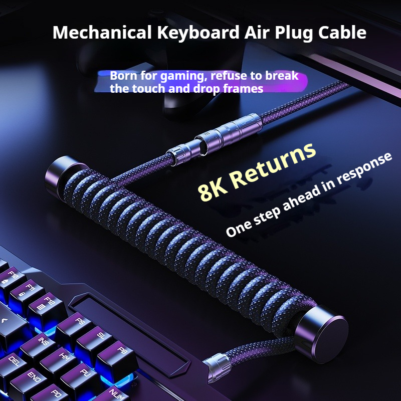 Eary 1.2m Coiled Keyboard Cabl - Laptop Accessories Gadgets ulasan dan harga