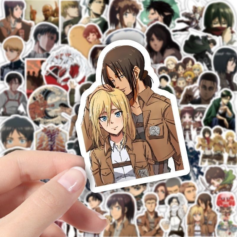 60Pcs Attack on Titan Anime St - Laptop Accessory ulasan dan harga