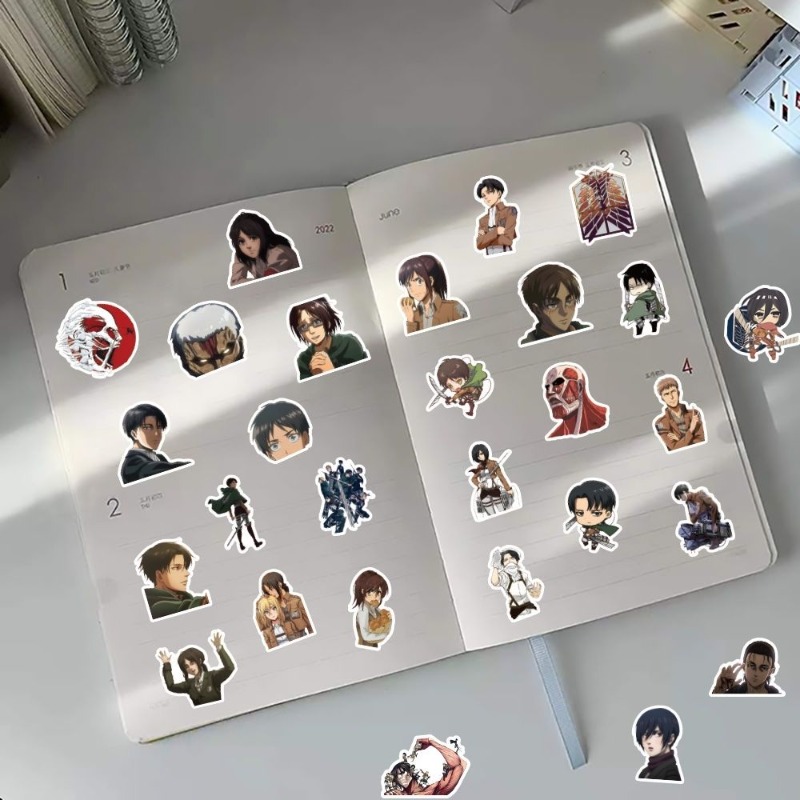 60Pcs Attack on Titan Anime St - Laptop Accessory ulasan dan harga