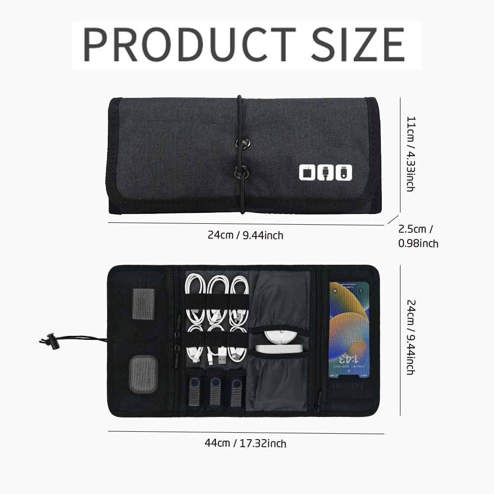 Tech Organizer Bag Cable Stora - Cable Management Bag ulasan dan harga