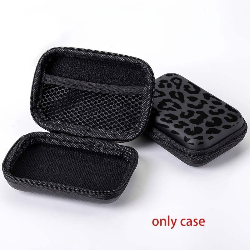Black Leopard Print EVA Hard S - Cable Management Bag ulasan dan harga