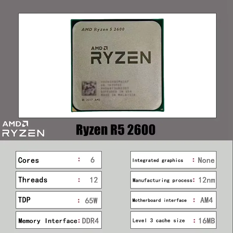 AMD Ryzen5 2600 R5 2600 Deskto - Amd Cpu Ryzen 5 ulasan dan harga