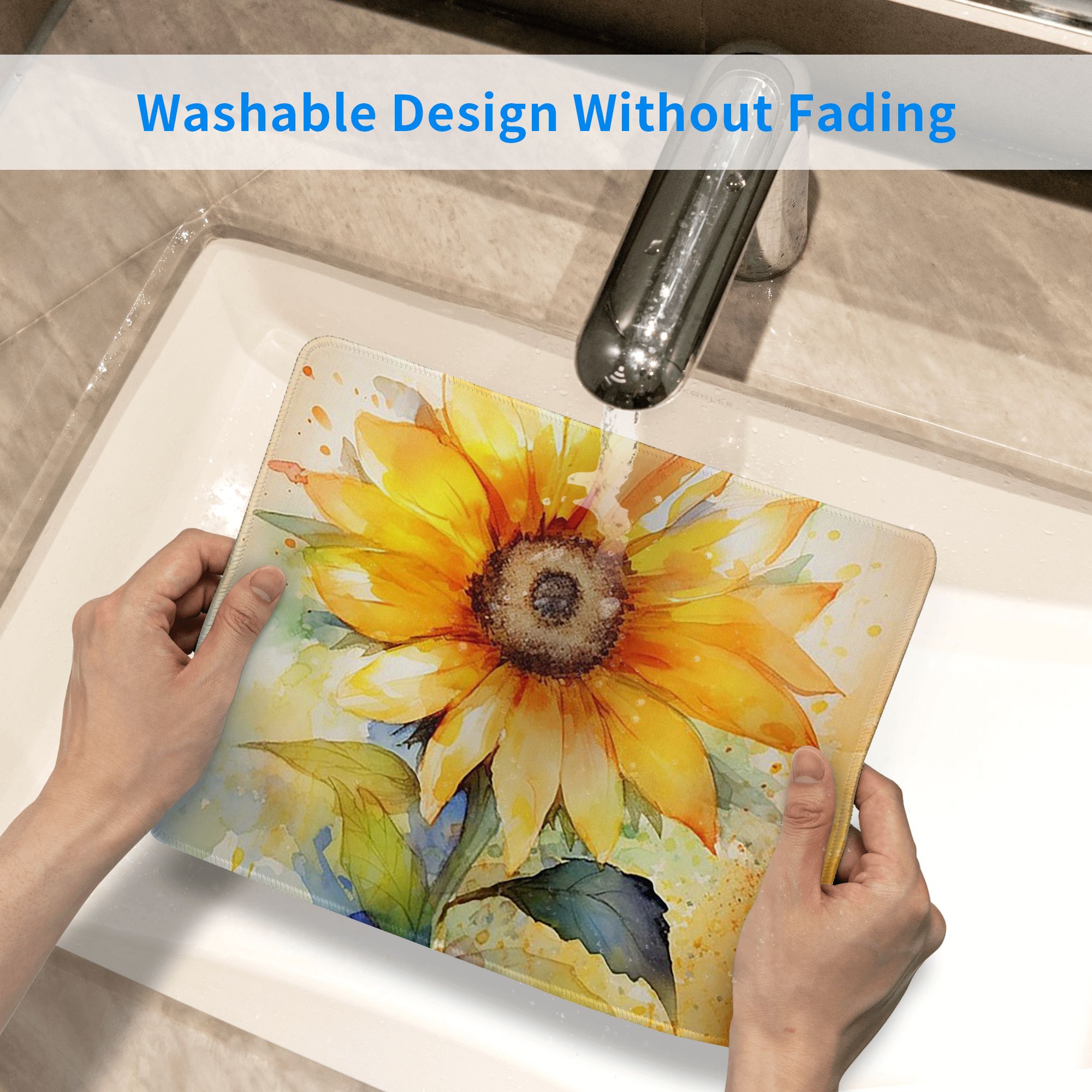 Watercolor Sunflower Vibrant Y - Yellow Laptop Accessories ulasan dan harga