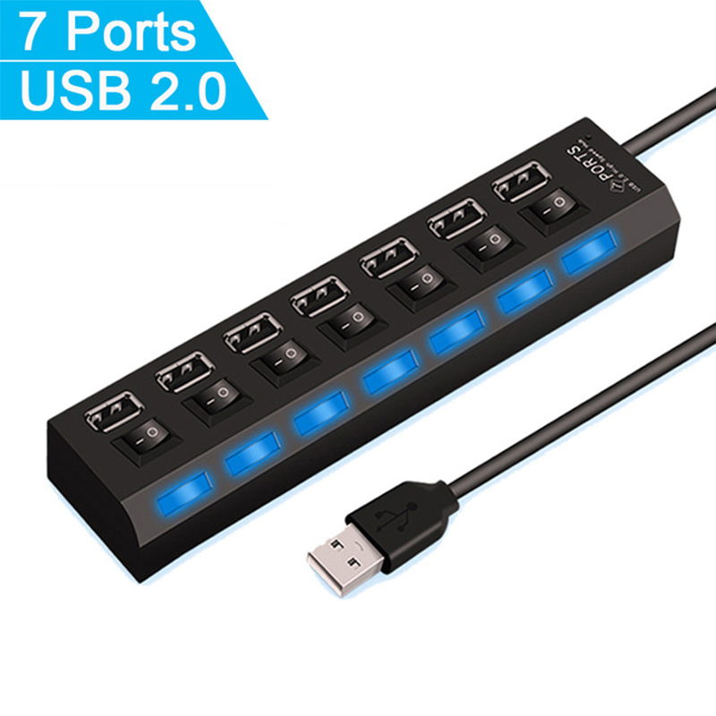 7 Port USB 2.0 Hub Splitter Fo - Laptop Accessories Gadgets ulasan dan harga
