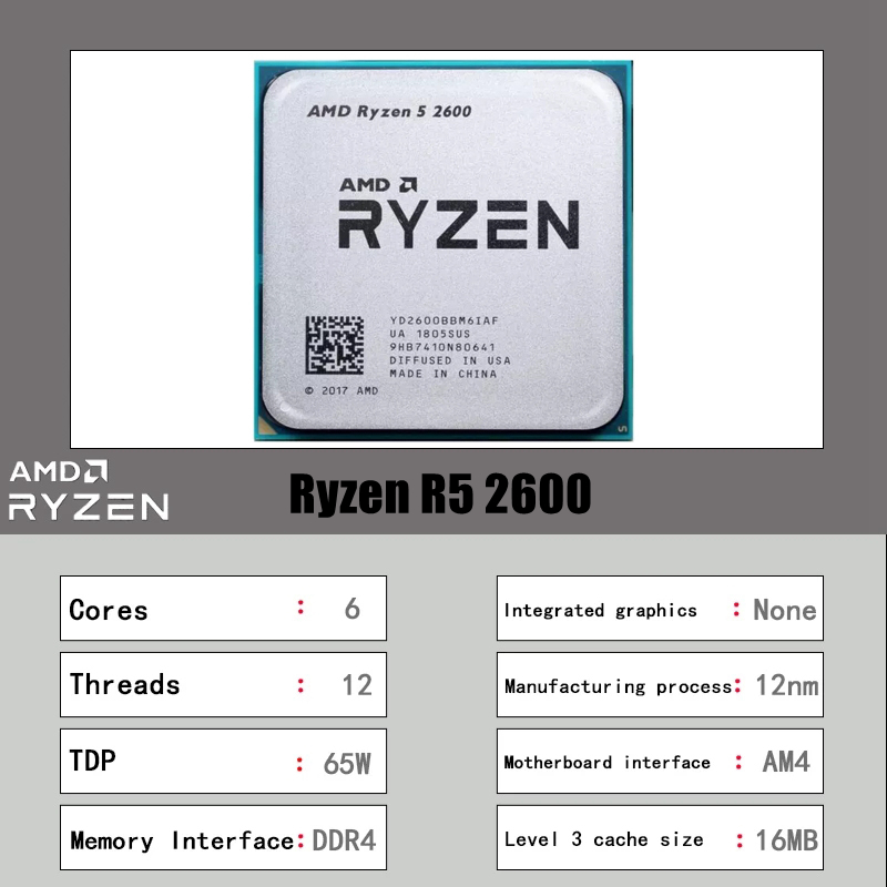 AMD Ryzen 5 2600 6-Core 12-Thr - Amd Cpu Ryzen 5 ulasan dan harga