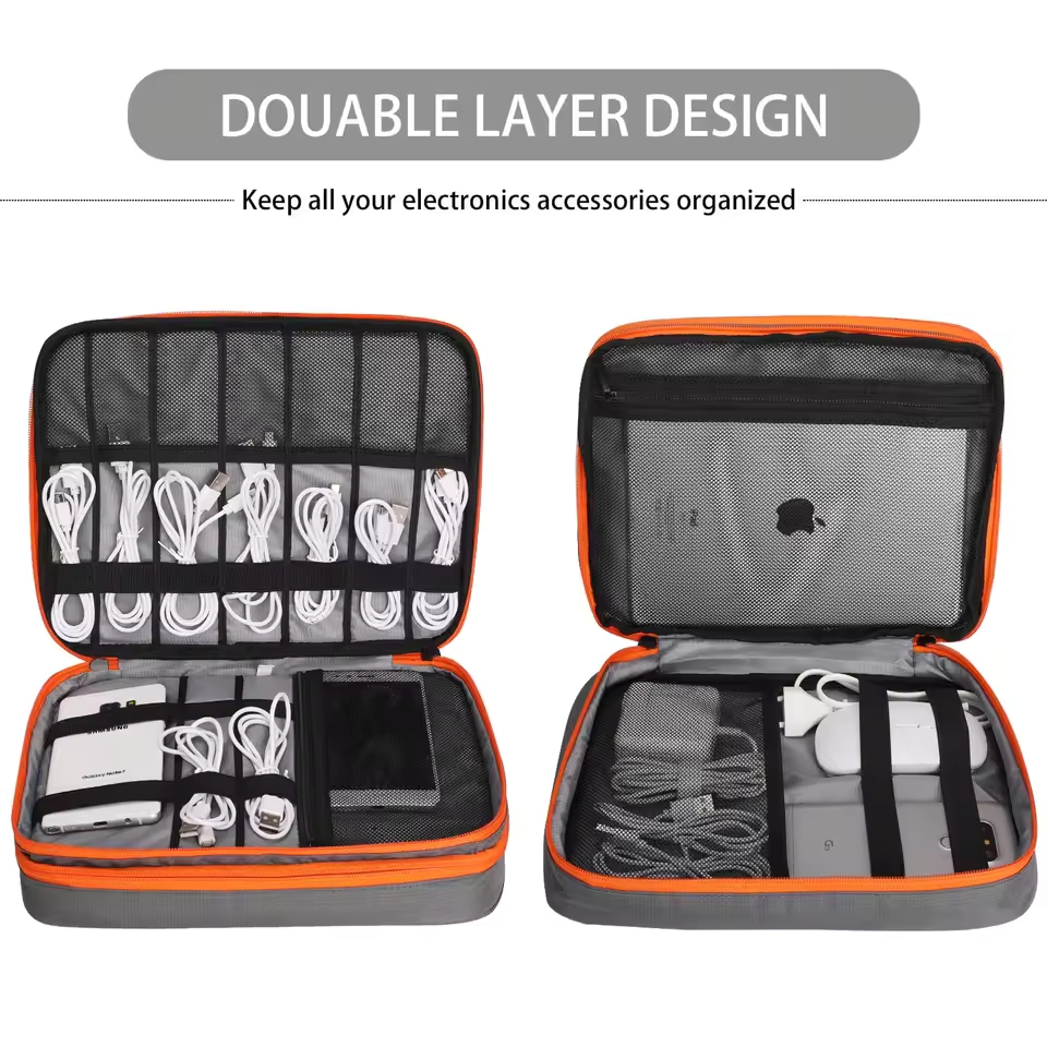 Travel Double Layer Digital St - Cable Management Bag ulasan dan harga